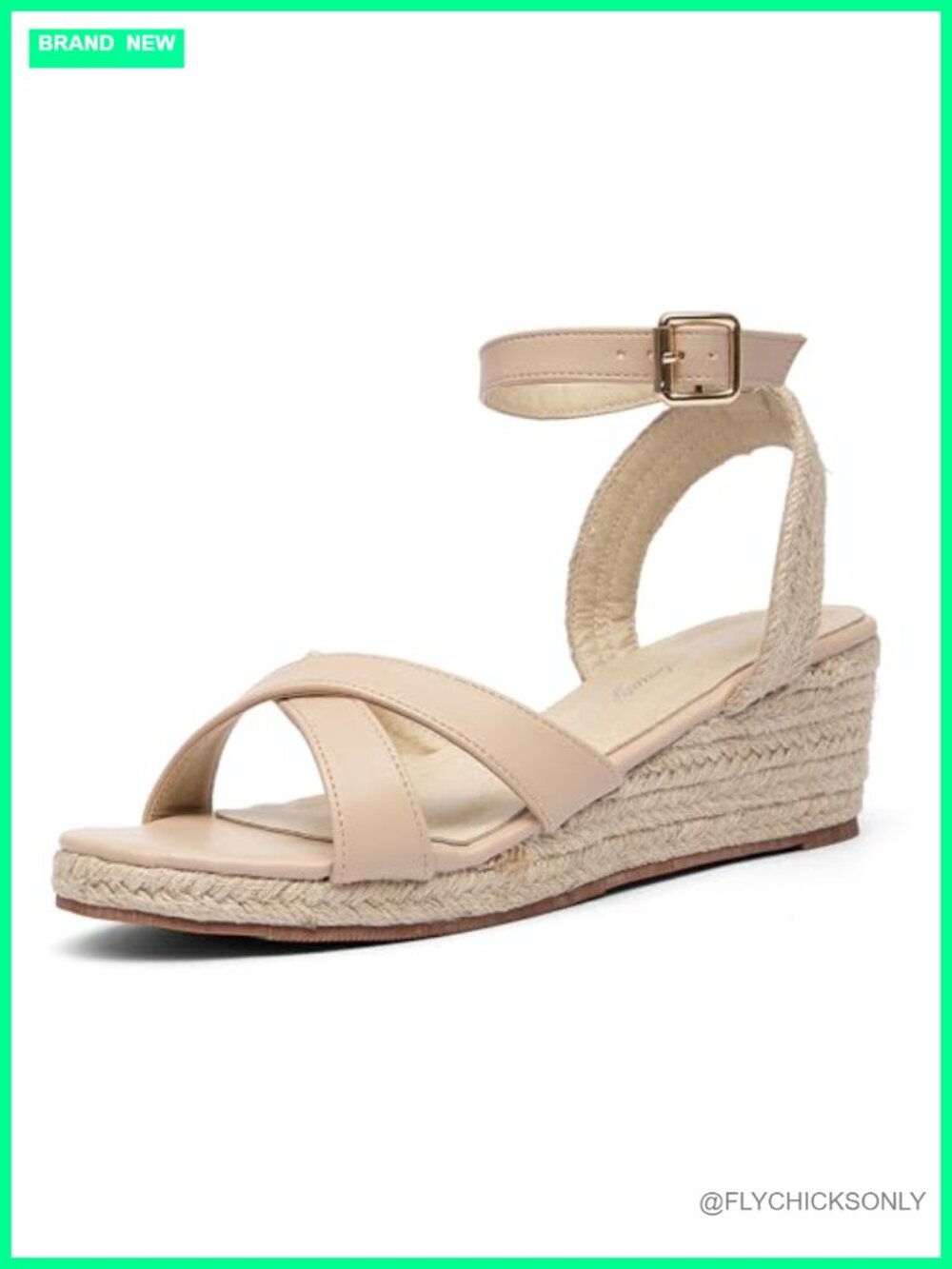Women's Espadrilles Wedge Sandals Crisscross Elastic Open Toe Buckle Ankle Strap